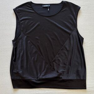DKNY Women's Black Sleeveless Top- XL- (No Size Tag)